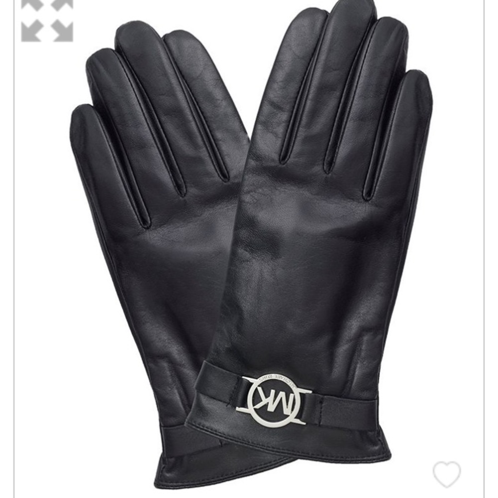 Michael Kors Black Leather Gloves